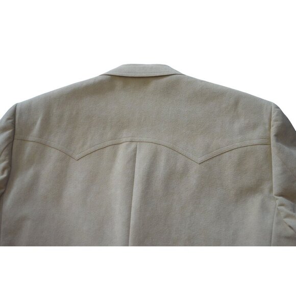 Westridge Tailored For Sheplers Beige Suede Blazer Men's L Single-Breasted With - Picture 9 of 13